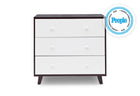 Black Espresso with White (918) 5-Ava 3 Drawer Dresser with Changing Top