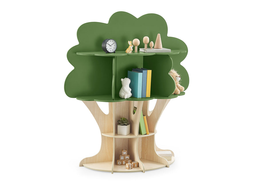 DCB: Natural with Green (790) 4-Tree Bookcase