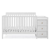 DCB: Bianca White with Natural (123) 10-Flynn 5-in-1 Convertible Crib and Changer