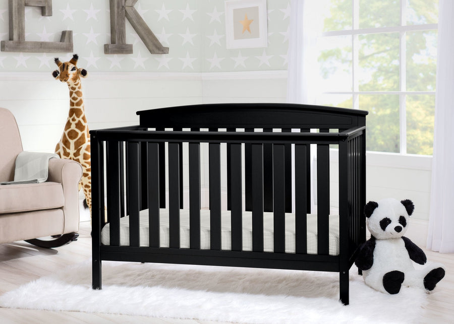 Black (001) 8-Gateway 4-in-1 Convertible Crib