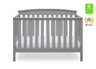 Grey (026) 2-Gateway 4-in-1 Convertible Crib