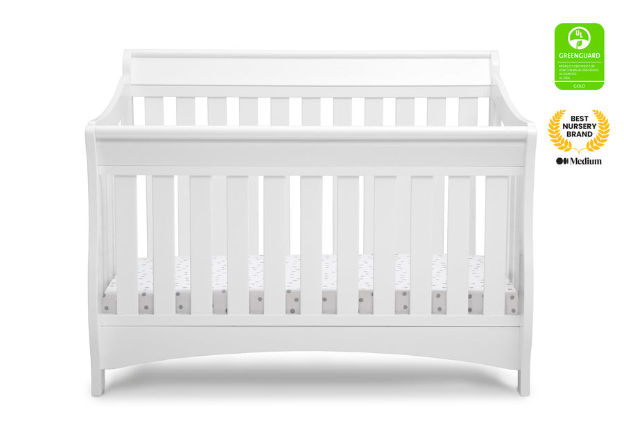 White (100) 2-Bentley 'S' Series 4-in-1 Crib