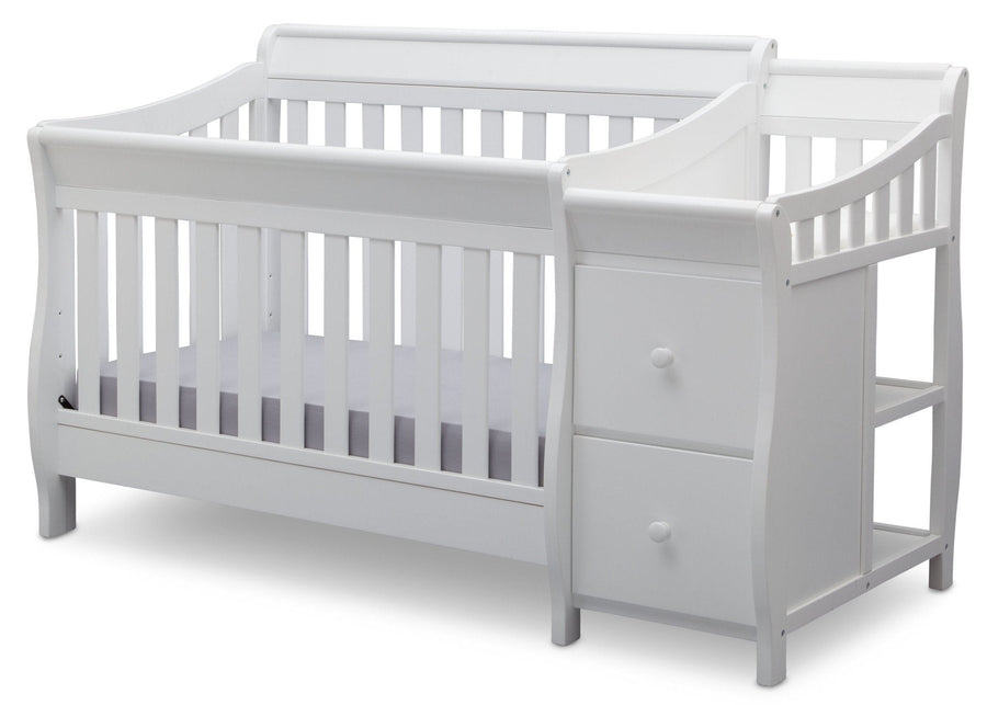 White (100) 14-Bentley S Convertible Crib and Changer