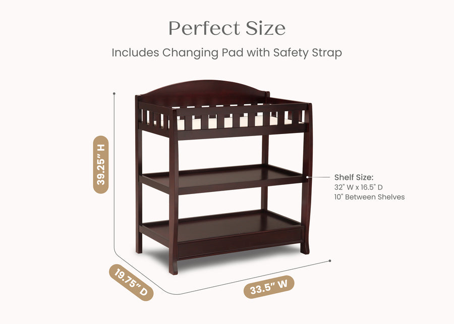 Espresso Cherry (205) 42-Wilmington Changing Table