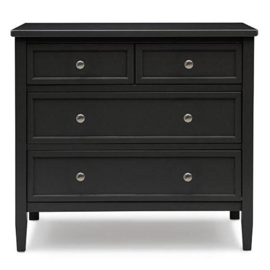 DCB: Black (001) 6-Classic 3 Drawer Dresser with Interlocking Drawers