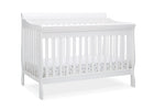 White crib on a white background 32-Canton 4-in-1 Crib