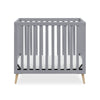 DCB: Grey with Natural (1359) 15-Essex Convertible Mini Baby Crib with 2.75-Inch Mattress, Greenguard Gold Certified