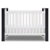 DCB: Bianca White with Textured Midnight Grey (181) 8-Miles 4-in-1 Convertible Crib