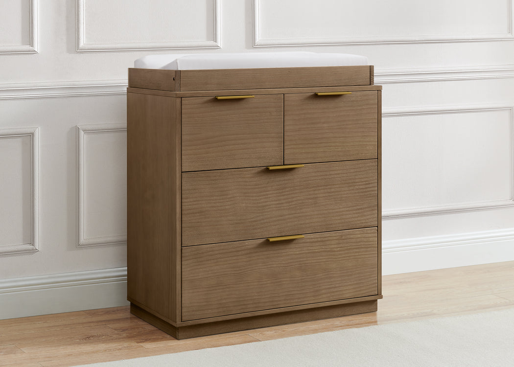 Forever 4 Drawer Dresser with Changing Top and Interlocking Drawers - Naturals CollectionAged Oak (845)