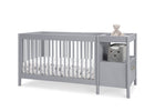 Grey (026) 4-Zoe 5-in-1 Convertible Crib and Changer