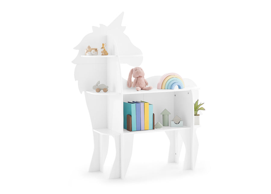 Unicorn White (1472) 4-Unicorn Bookcase