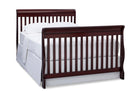 Wooden crib with white mattress on a white background 47-Canton 4-in-1 Crib