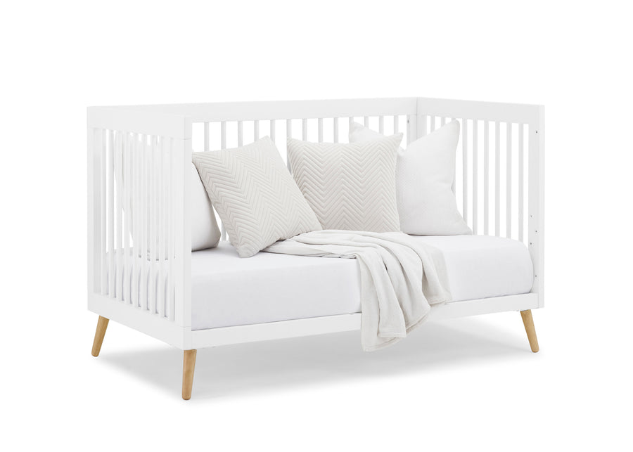 Bianca White with Natural (123) 29-Jordan 4-in-1 Convertible Crib