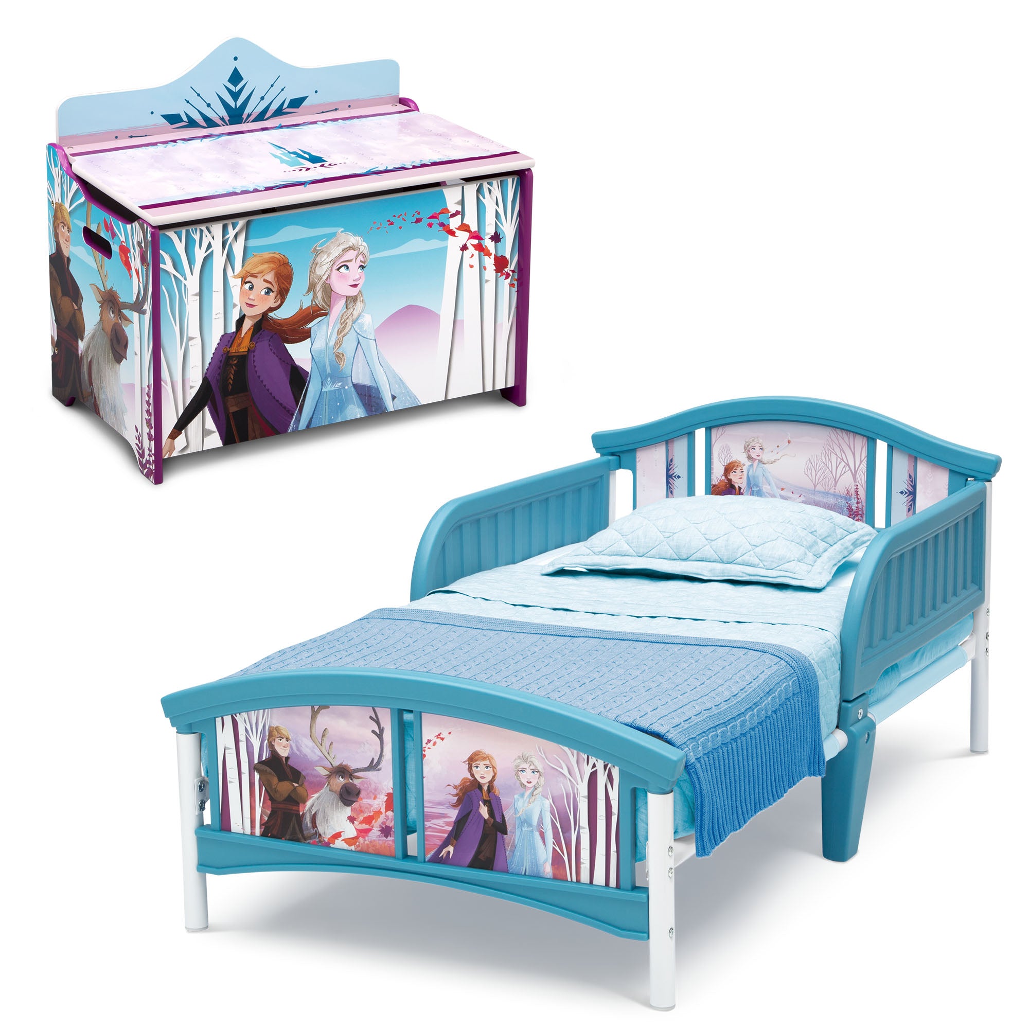 Disney Frozen 2Piece Toddler Bedroom Set Includes Toddler Bed and D