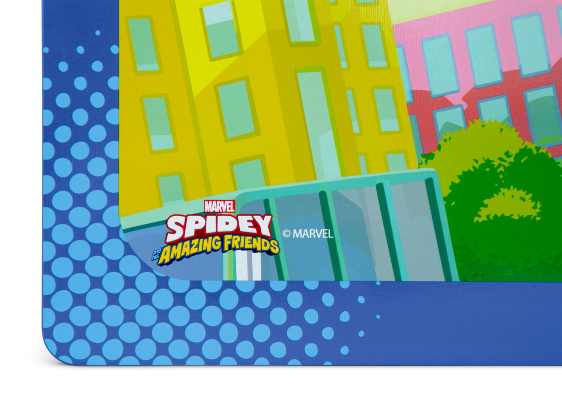 Spidey and His Amazing Friends 4-Piece Toddler Playroom Set – Includes Play Table and 6 Bin Toy Organizer