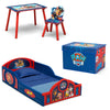 Paw Patrol (1121) 2-Paw Patrol 4-Piece Toddler Room-In-A-Box Set – Includes Sleep And Play Toddler Bed, Table, 1 Chair And Fabric Toy Box