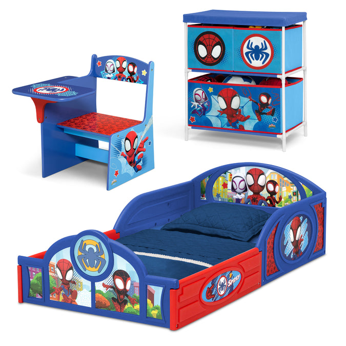 Spider-Man (1164) 2-Spidey and His Amazing Friends 3-Piece Toddler Bedroom Set