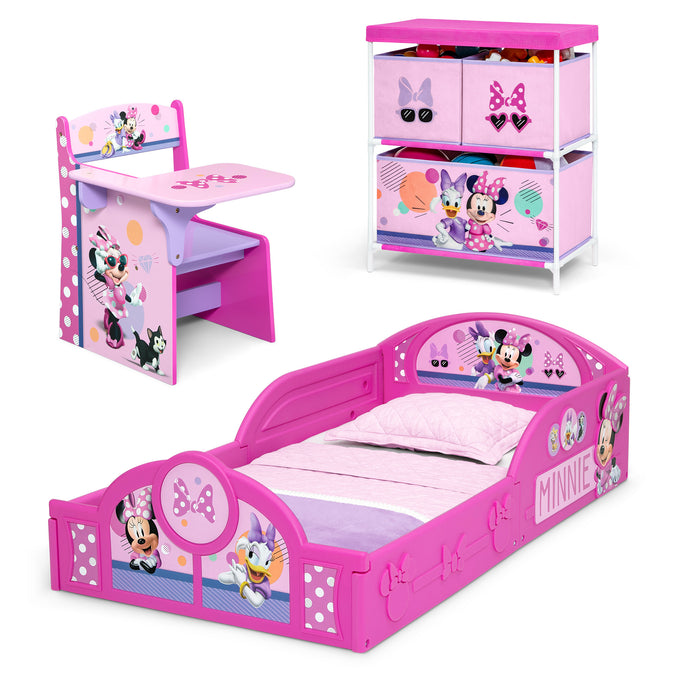Minnie Mouse (1057) 2-Minnie Mouse 3-Piece Toddler Bedroom Set