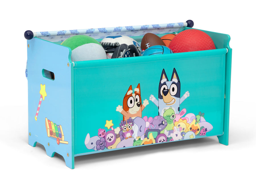 Bluey (1077) 4-Bluey Toy Box with Retractable Fabric Top