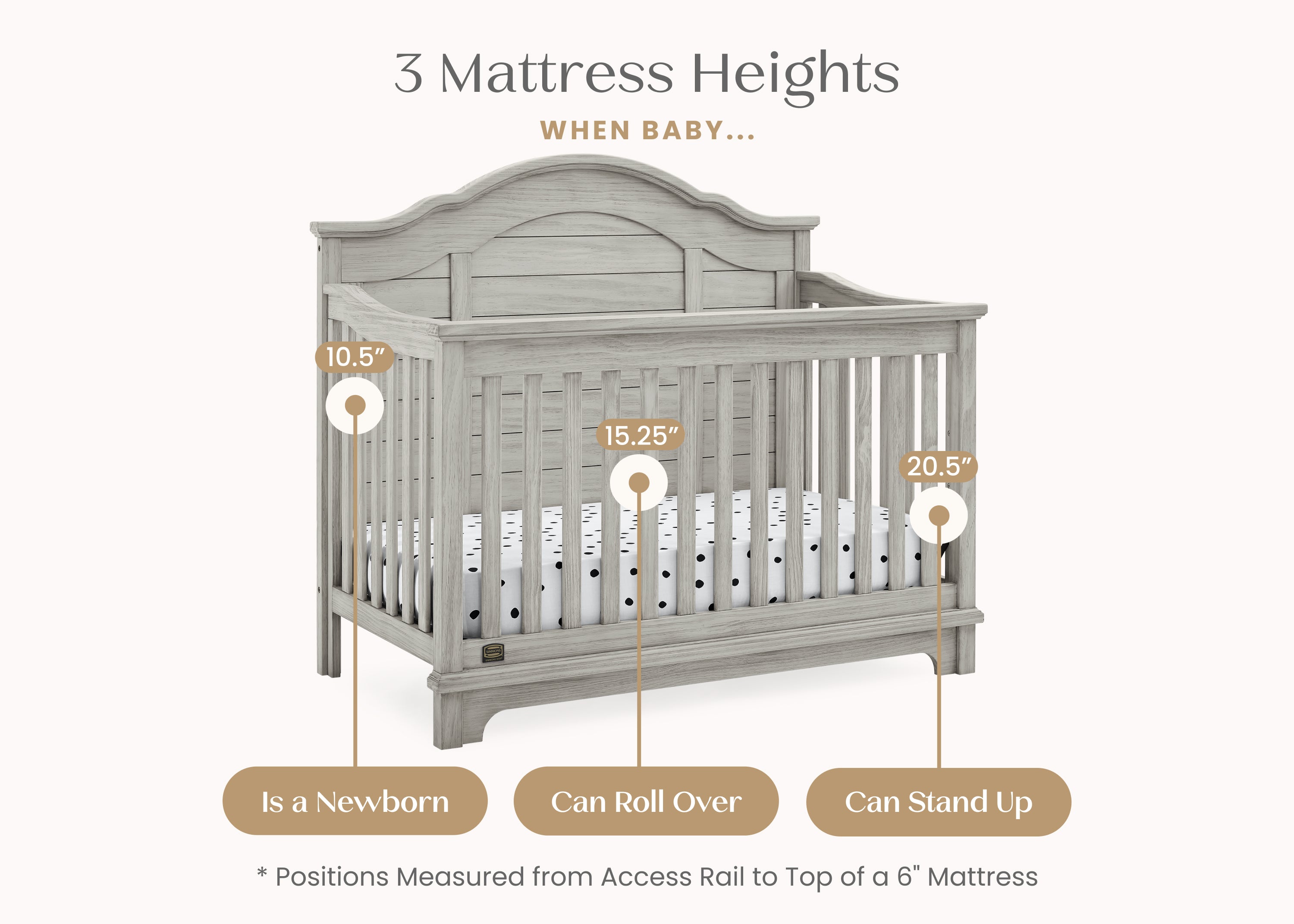 Asher 6-in-1 Convertible Crib - Delta Children