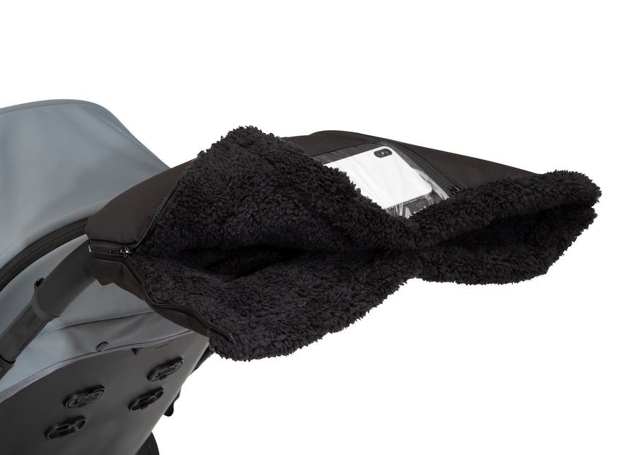 Black (001) 3-Revolve Stroller Parent Hand Muff