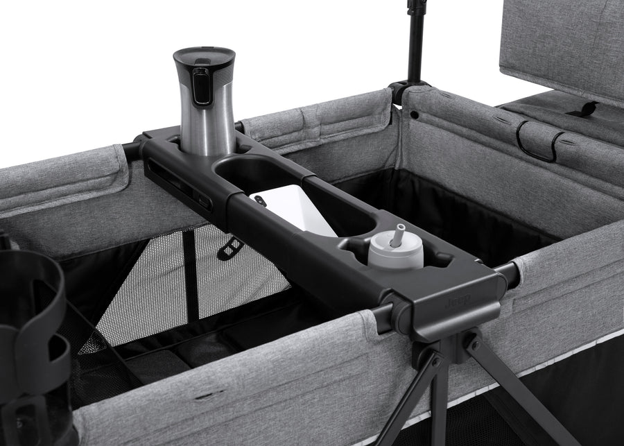 Black (001) 2-Jeep Plastic Child Center Console Snack Tray For Jeep Wagon Models