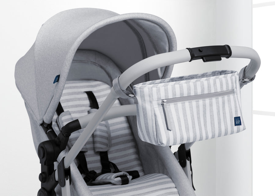 Grey Stripes (2359) 27-babyGap Classic Parent Organizer for Single Stroller