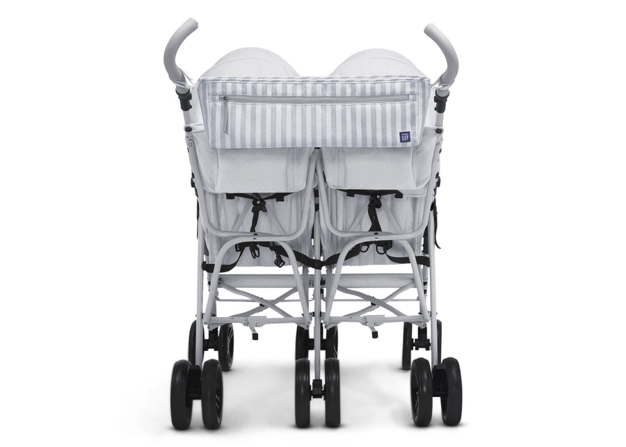 Grey Stripes (2359) 26-babyGap Classic Parent Organizer for Double Stroller