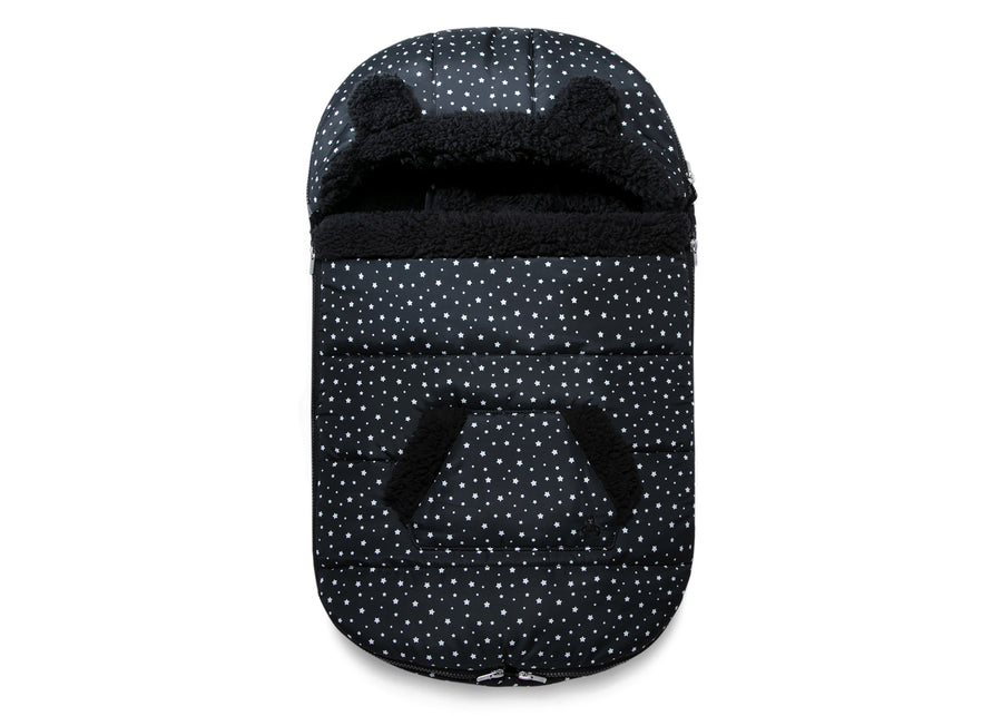 Black with White Stars (2437) 19-babyGap Infant Stroller Footmuff