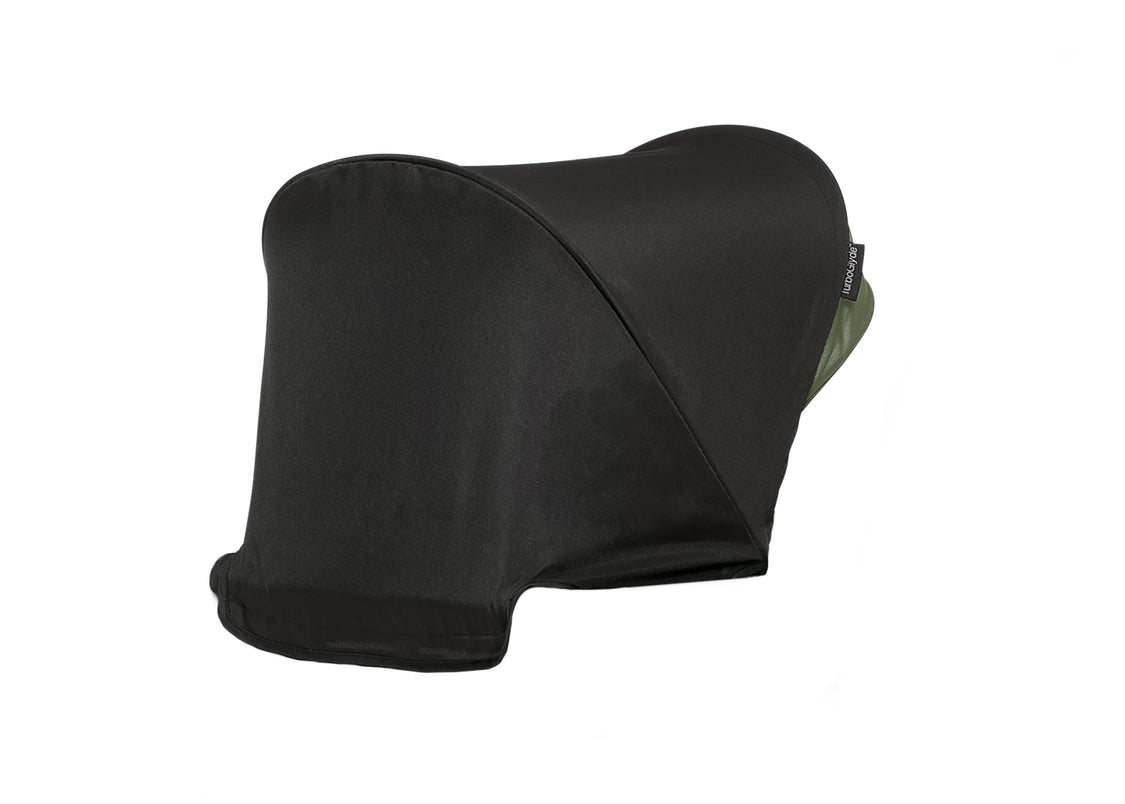 Black strapless top on a white background