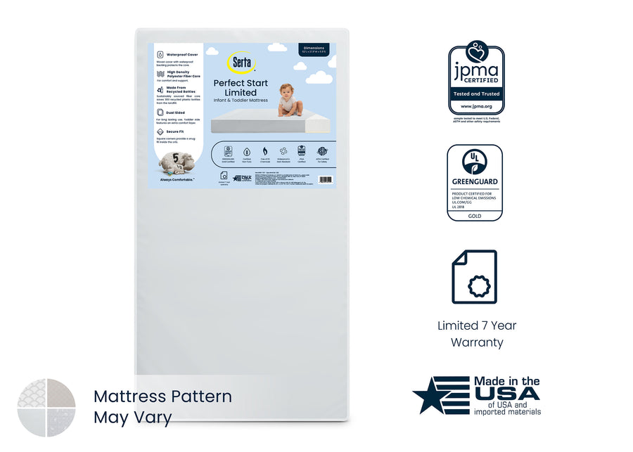 No Color (NO) 2-Perfect Start Limited Dual Sided Baby Crib Mattress and Toddler Mattress