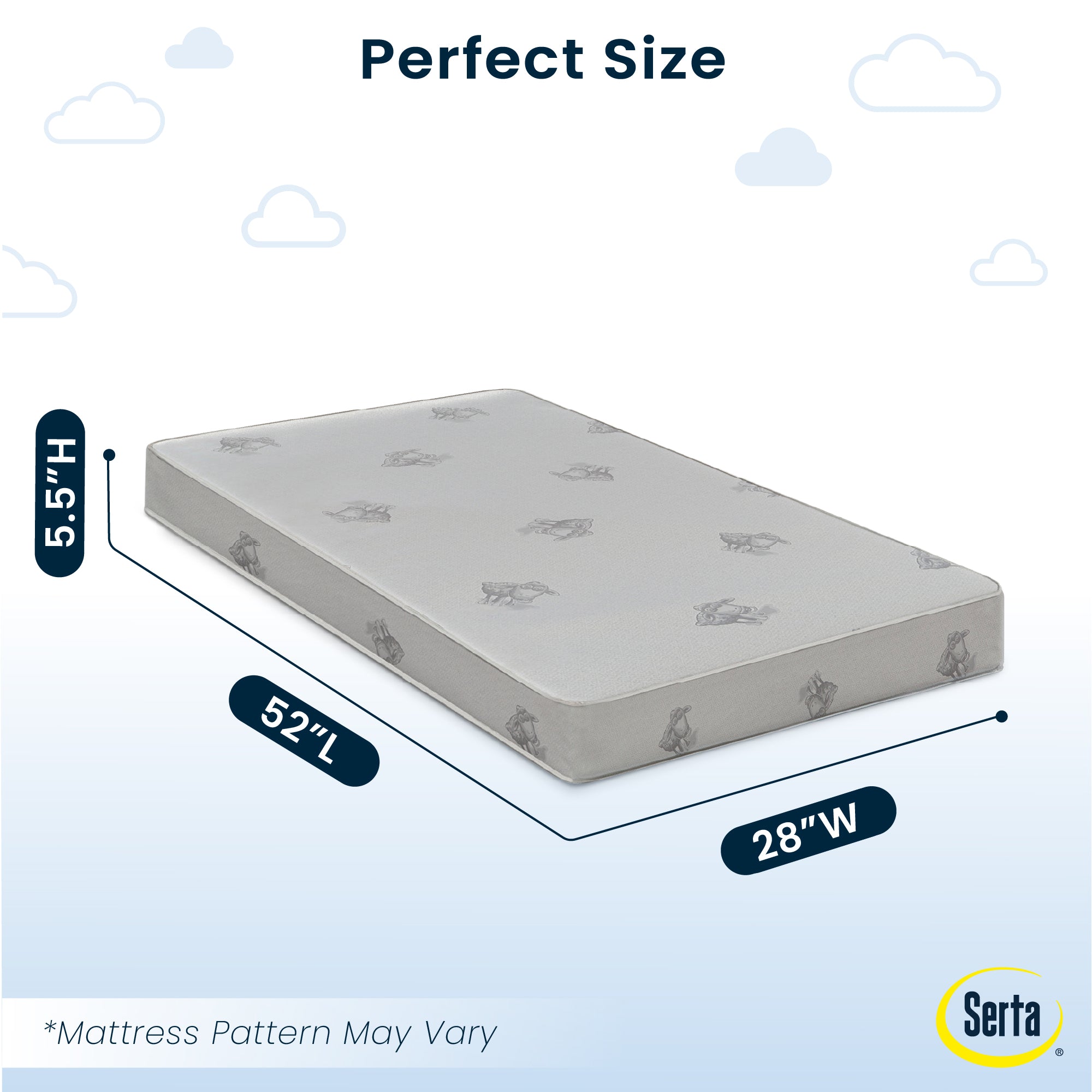 Serta Perfect Start Deluxe Limited Dual Sided Baby Crib Mattress and T