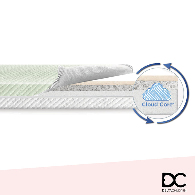 No Color (NO) 2-Spring Breeze 4-inch Breathable Mini Baby Crib Mattress with Cloud Core