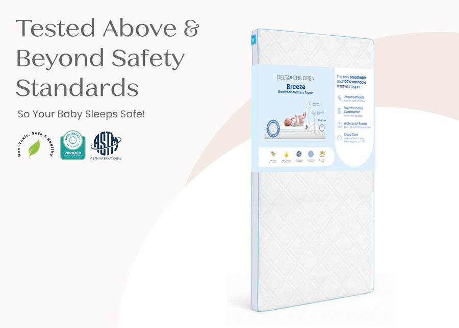 No Color (NO) 9-Breeze Breathable Crib Mattress Topper