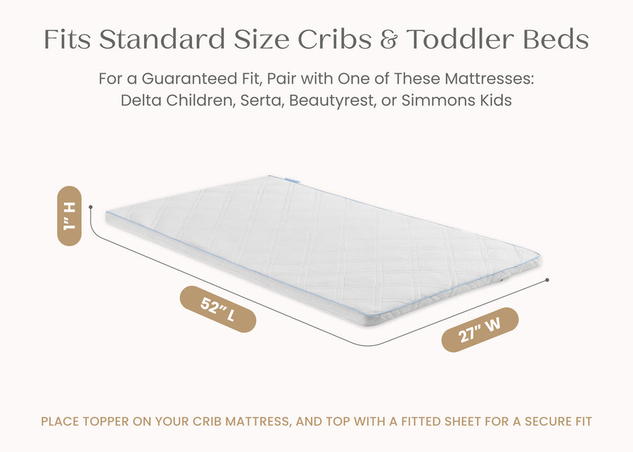 No Color (NO) 8-Breeze Breathable Crib Mattress Topper