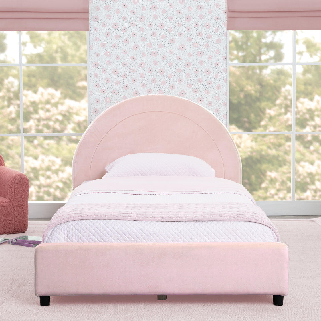 BB81409GN 12081 upholstered twin bed blush piping velvet lifestyle 103