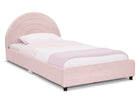 Pink with Velvet Quilted (12082) 11-Upholstered Twin Bed with Round Headboard