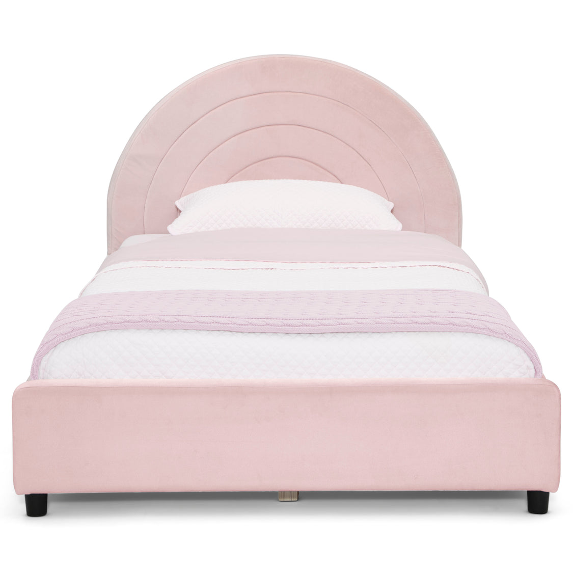 BB81409GN 12082 upholstered twin bed blush quilted velvet silo 101