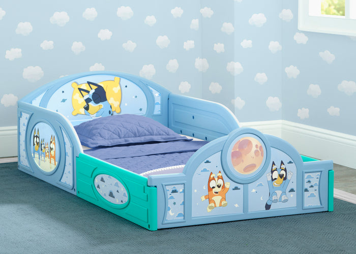 Bluey Sleep and Play Toddler Bed with Built-In GuardrailsBluey (1077)