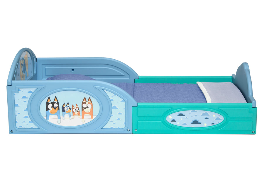 Bluey (1077) 5-Bluey Sleep and Play Toddler Bed with Built-In Guardrails