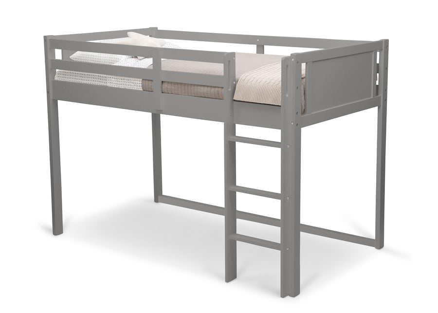 Grey (026) 7-Twin Loft Bed with Guardrail and Ladder