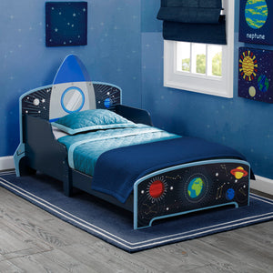 Space Adventures Rocket Ship Wood Toddler Bed 163