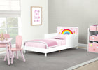 Bianca White (1650) 2-Dreamer Toddler Bed (Choose from Dinosaur or Rainbow Headboard Stickers)