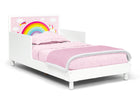 Bianca White (1650) 4-Dreamer Toddler Bed (Choose from Dinosaur or Rainbow Headboard Stickers)