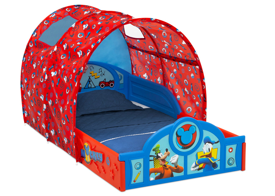 Mickey Hot Dog (1054) 2-Mickey Mouse Sleep and Play Toddler Bed with Tent