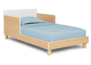 Natural with White (1685) 16-GapKids Wood Toddler Bed with Reversible Headboard