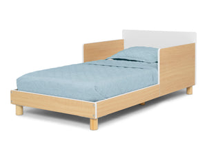 Natural with White (1685) 15-GapKids Wood Toddler Bed with Reversible Headboard