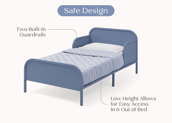 Magic Magnet Toddler Bed with Customizable Magnets & Built-In Book Storage, Blue (1674)
