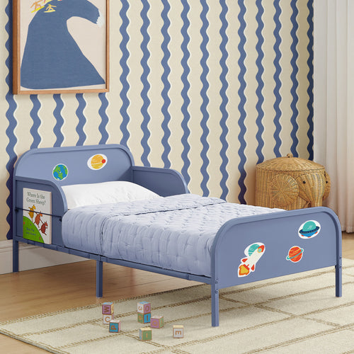 Magic Magnet Toddler Bed with Customizable Magnets & Built-In Book Storage