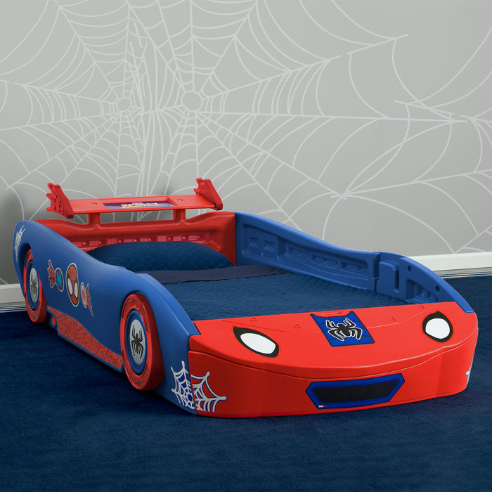 BB81534SM 1164 racecar bed spidey lifestyle 101 1-Spidey and His Amazing Friends Web Crawler Race Car Twin Bed